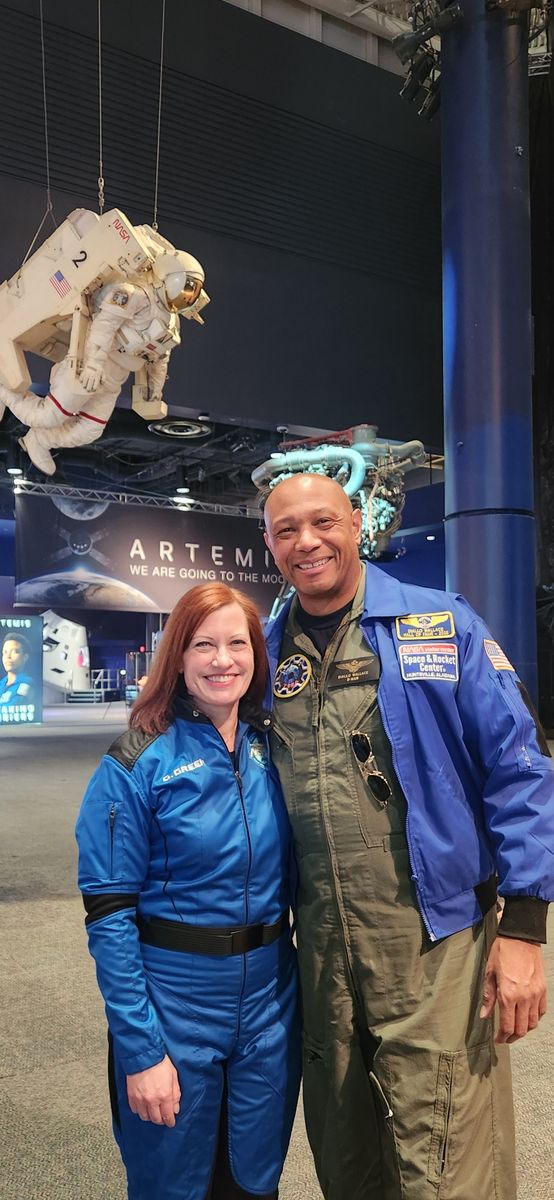 Diallo Wallace and Dr. Gretchen Green at the U.S. Space and Rocket Center